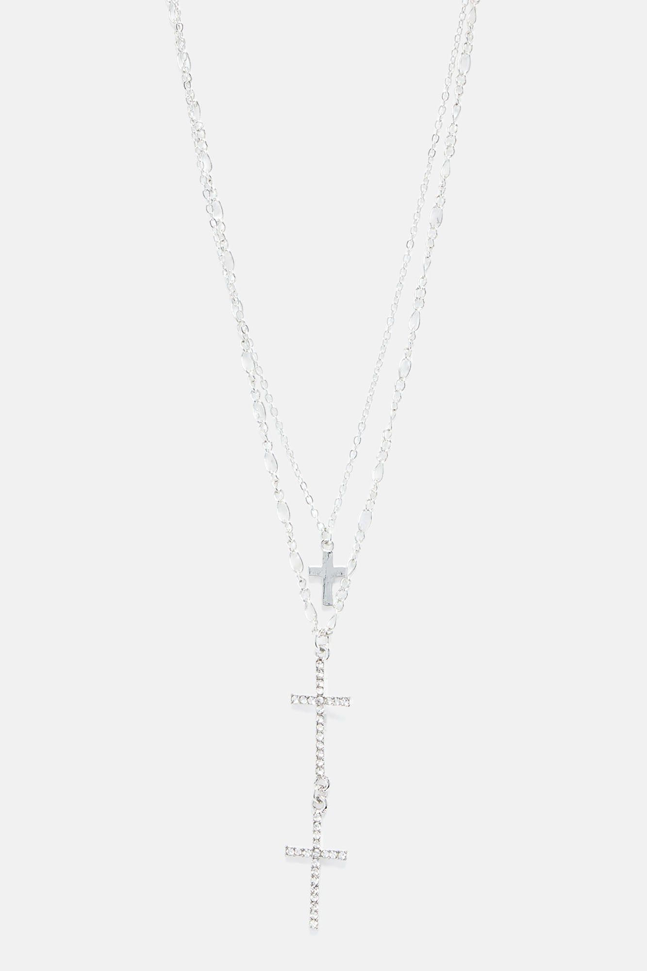 Layered Cross Pendant Necklace