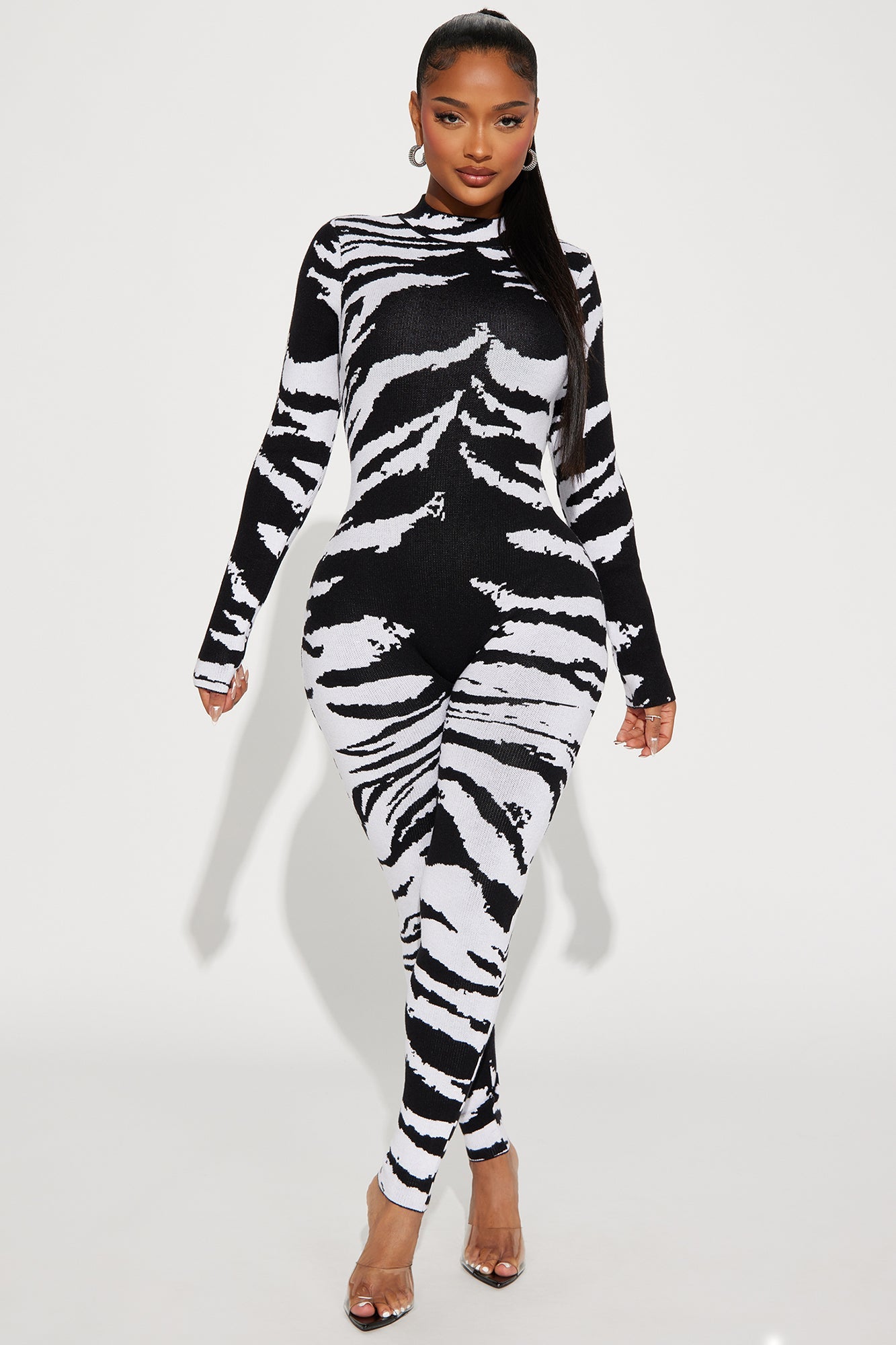 Sweater Jumpsuit - Black/White