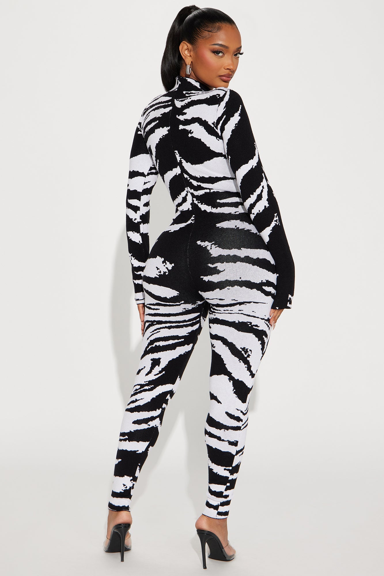 Sweater Jumpsuit - Black/White